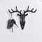 Black Vintage Deer Head Wall Hook Antler Hanger Rack 2