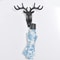 Black Vintage Deer Head Wall Hook Antler Hanger Rack 3