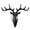 Black Vintage Deer Head Wall Hook Antler Hanger Rack 4