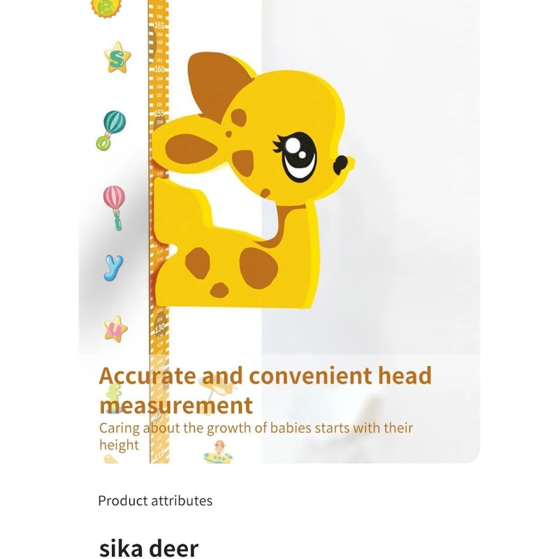 3D Cartoon Height Wall Sticker Kids Growth Chart 6