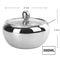 Large Stainless Steel Sugar Bowl With Lid And Spoon 1