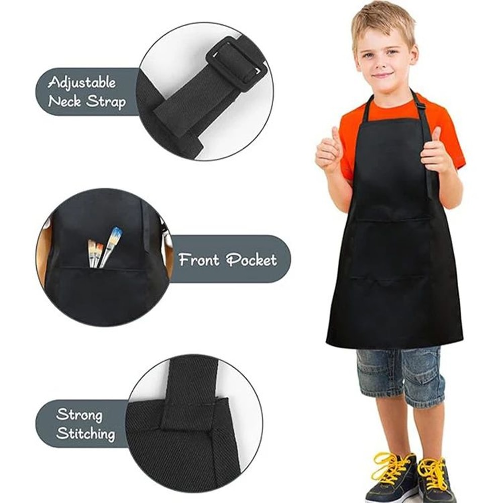 Kids Chef Apron And Hat Set For Cooking And Crafts 8