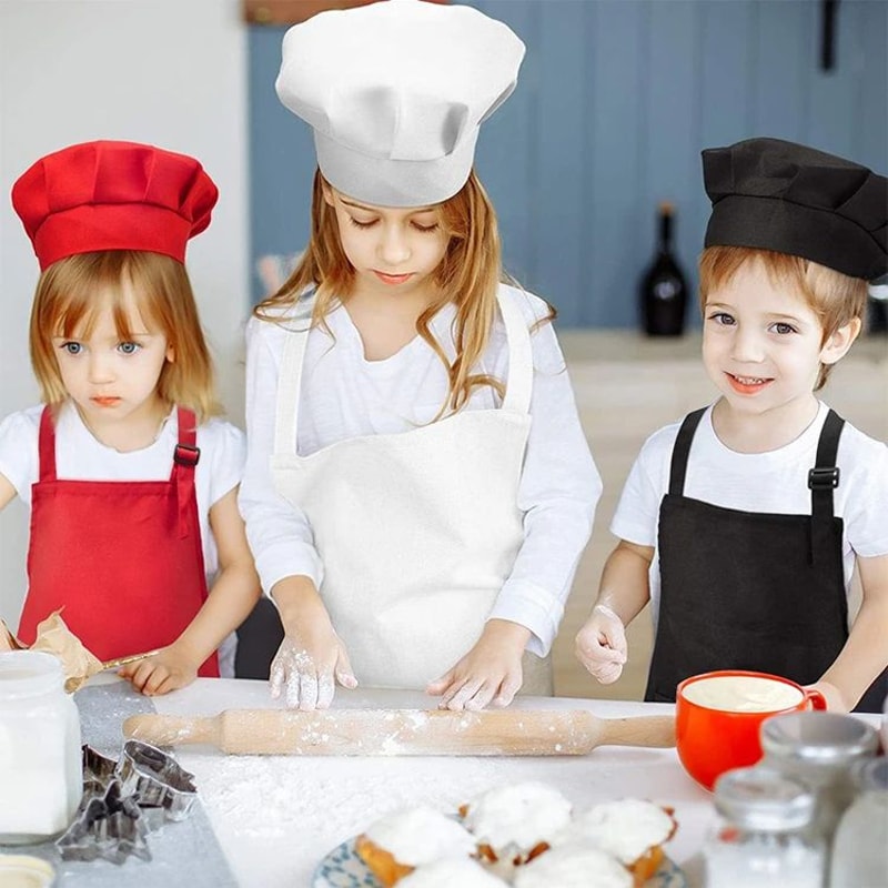 Kids Chef Apron And Hat Set For Cooking And Crafts 10