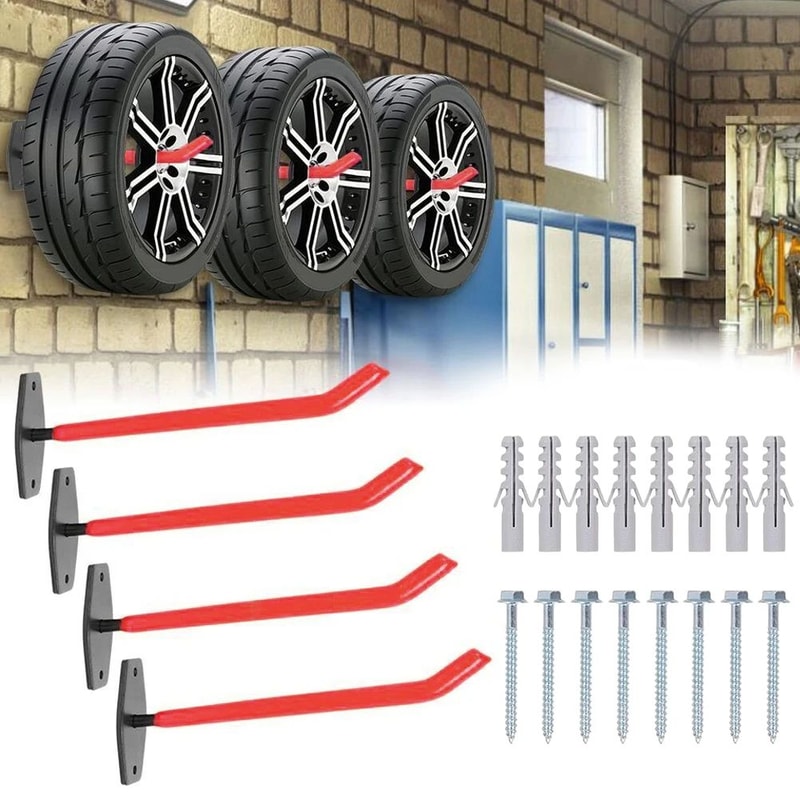 Heavy Duty Wall Mount Storage Hooks Set 4 Pieces 10