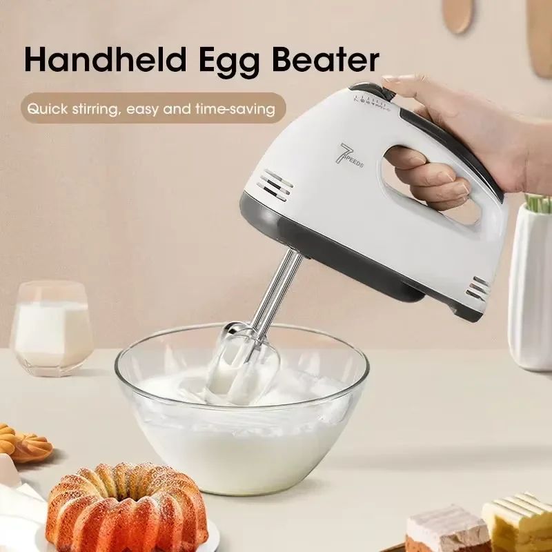 7 Speed Electric Handheld Egg Beater Mixer 6