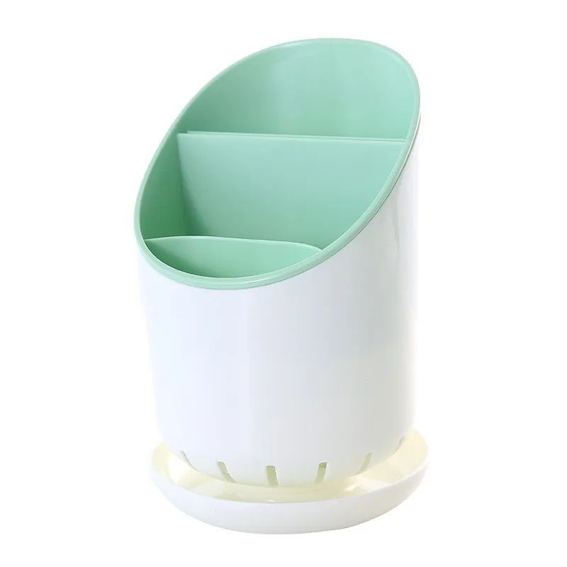 Kitchen Chopsticks Holder With Drain Tray Organizer 6