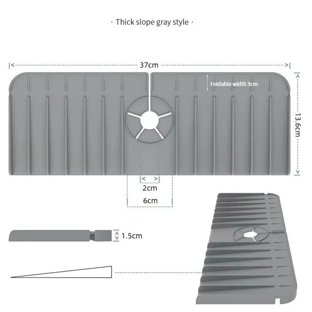 Silicone Faucet Drain Pad Sink Splash Guard 6