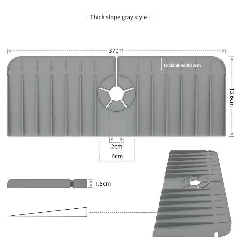 Silicone Faucet Drain Pad Sink Splash Guard 6