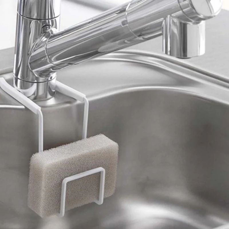 Metal Sink Caddy Sponge Holder Faucet Organizer 0