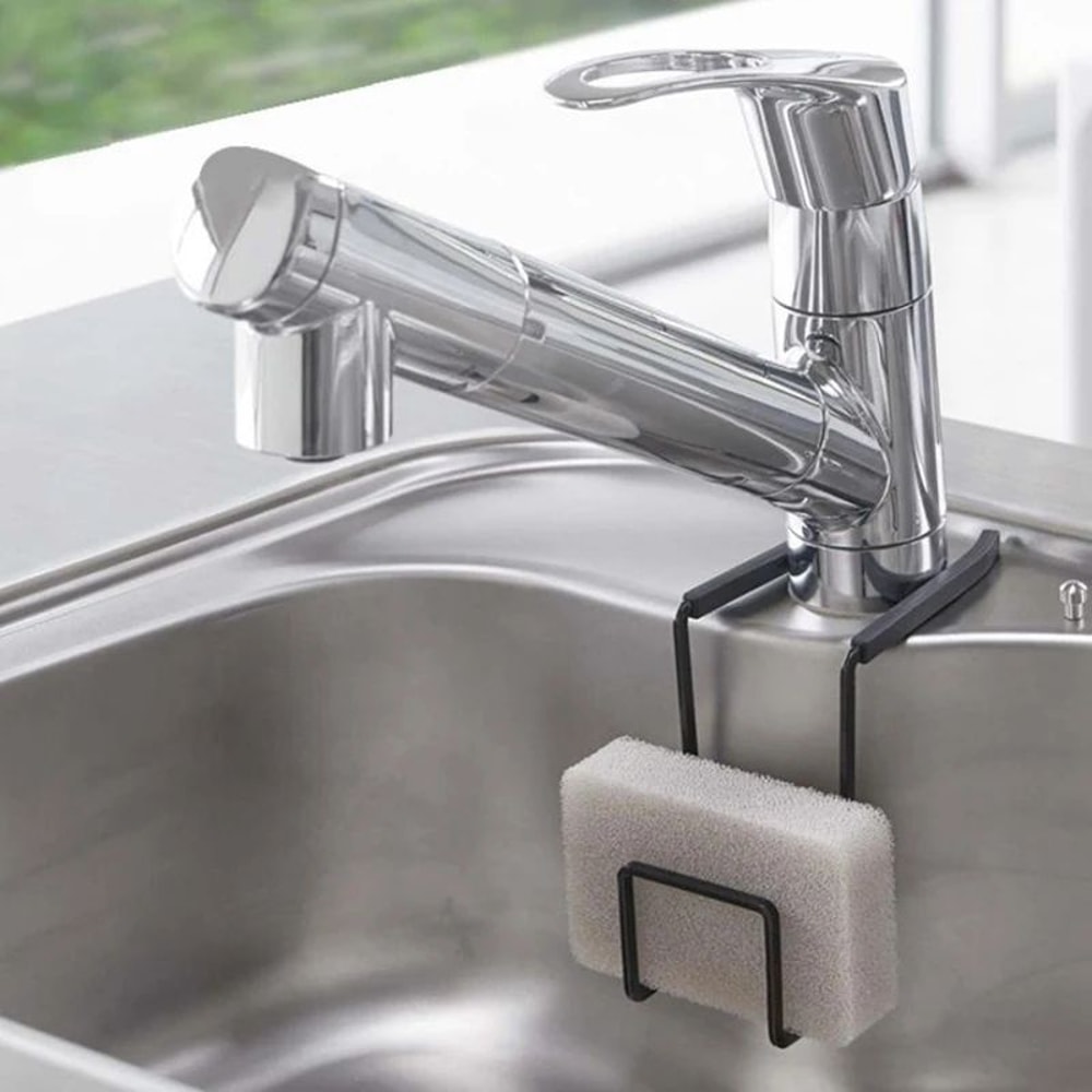 Metal Sink Caddy Sponge Holder Faucet Organizer 1