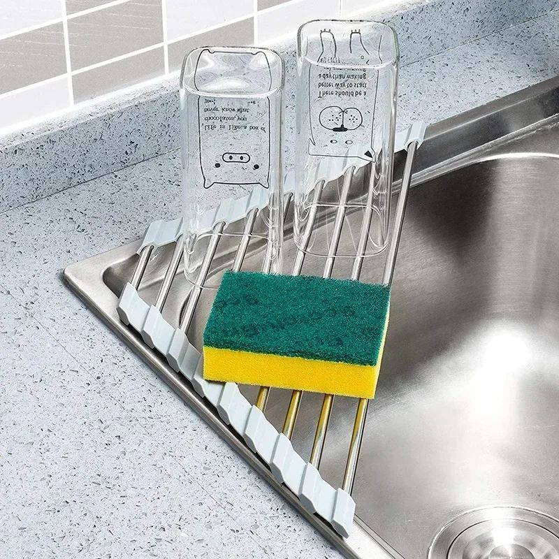 Foldable Triangle Sink Dish Drying Rack 0