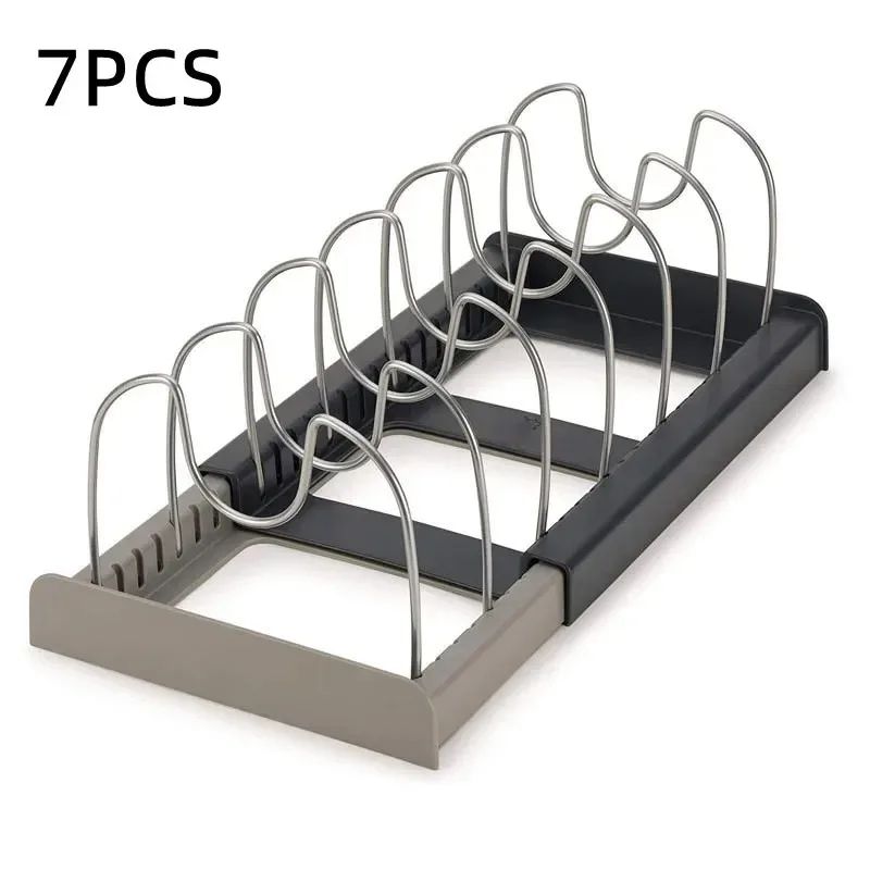 Expandable Stainless Steel Pot And Pan Organizer Rack 6