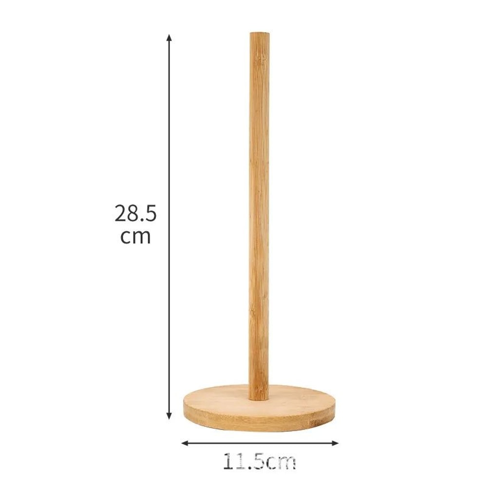Wooden Paper Towel Holder Stand Organizer 1