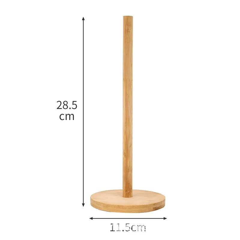 Wooden Paper Towel Holder Stand Organizer 1