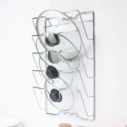 five layer wall mounted pot lid organizer rack