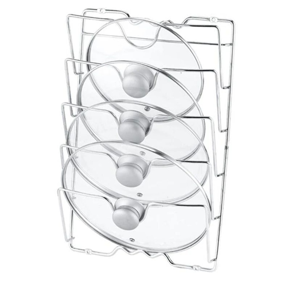 Five Layer Wall Mounted Pot Lid Organizer Rack 6