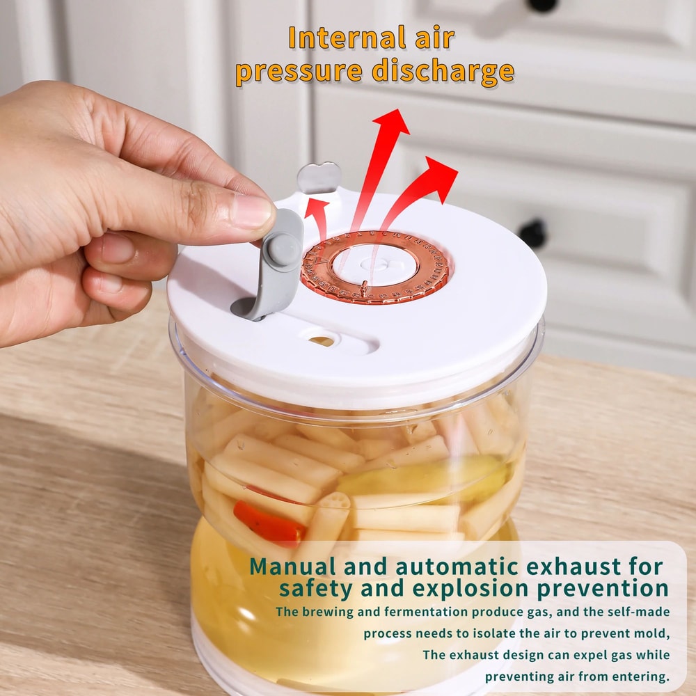 Flip Pickle Jar With Strainer Wet And Dry Separator 8