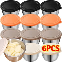 stainless steel sauce cup with lid portable container