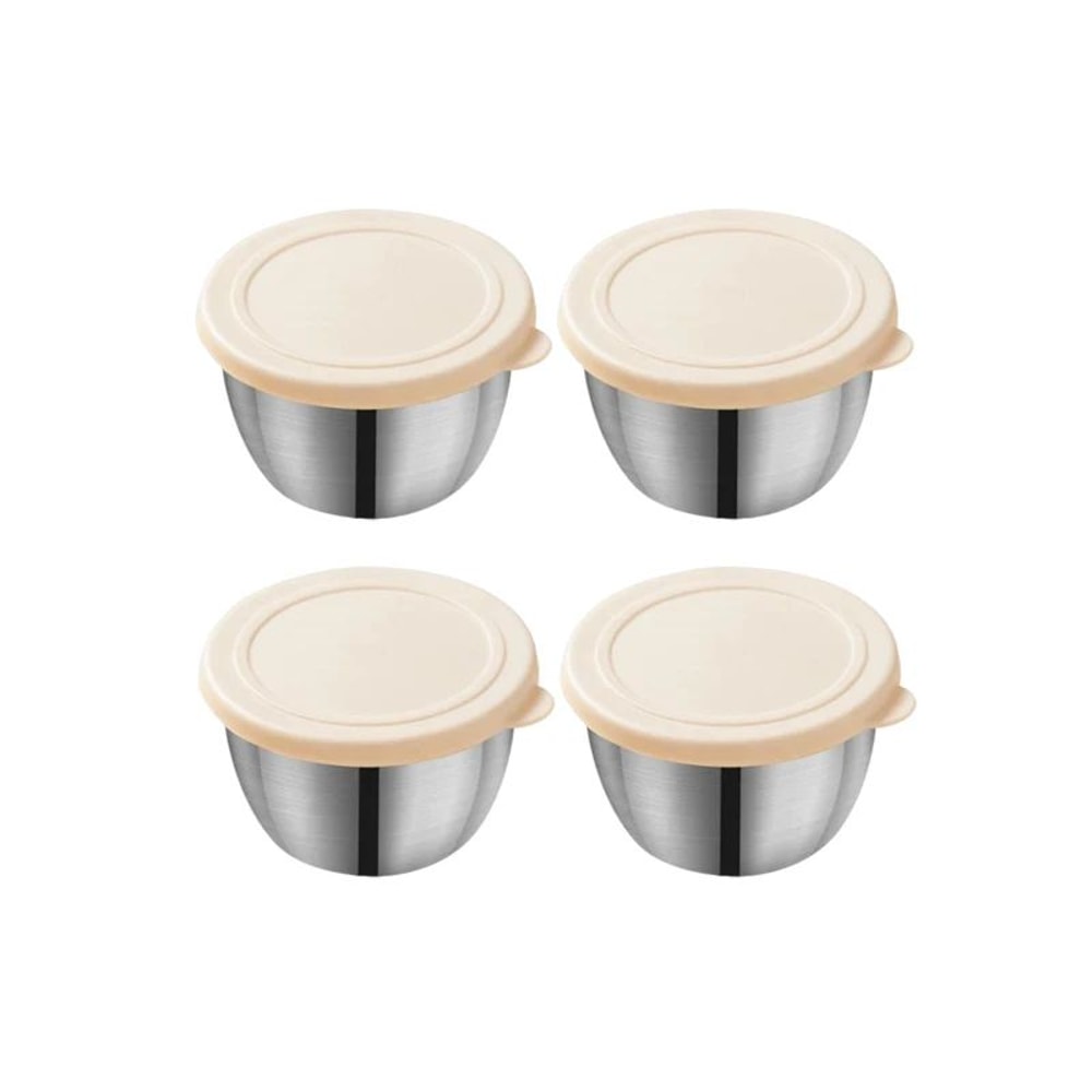 Stainless Steel Sauce Cup With Lid Portable Container 14