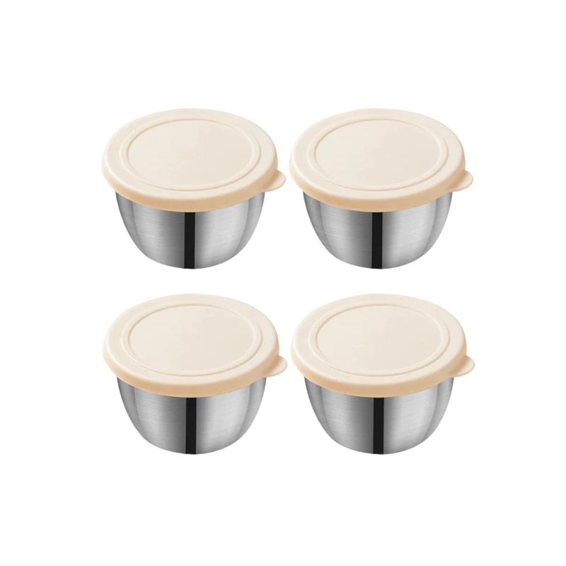 Stainless Steel Sauce Cup With Lid Portable Container 14