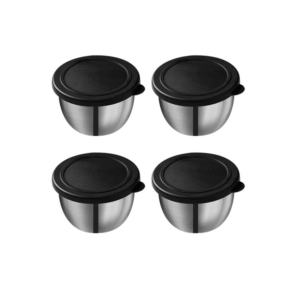 Stainless Steel Sauce Cup With Lid Portable Container 15