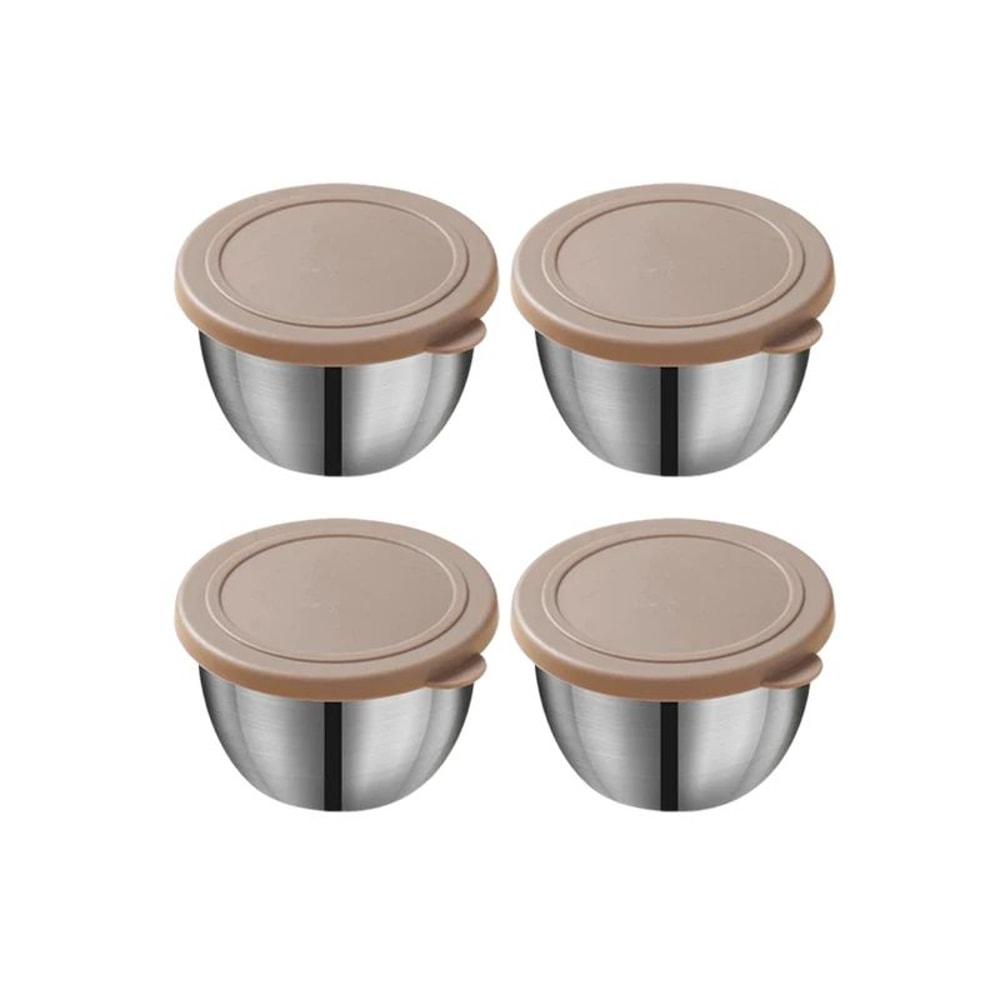 Stainless Steel Sauce Cup With Lid Portable Container 13