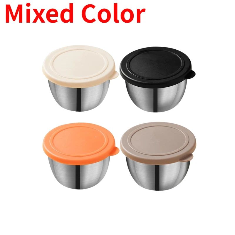 Stainless Steel Sauce Cup With Lid Portable Container 17