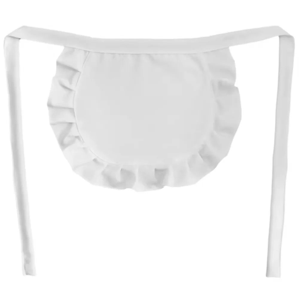 Elegant Ruffled Half Length Maid Kitchen Apron 6