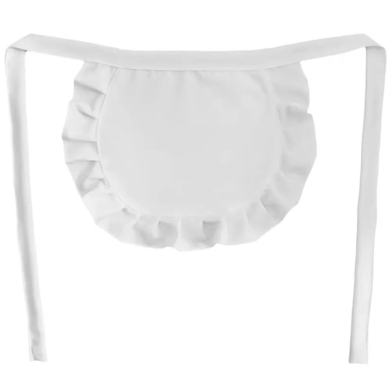 Elegant Ruffled Half Length Maid Kitchen Apron 6