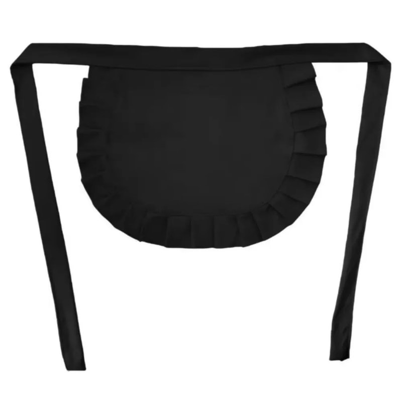 Elegant Ruffled Half Length Maid Kitchen Apron 7