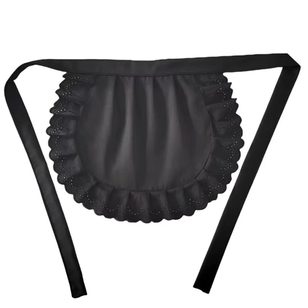 Elegant Ruffled Half Length Maid Kitchen Apron 9