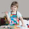Kids Waterproof Painting Apron With Sleeves 2