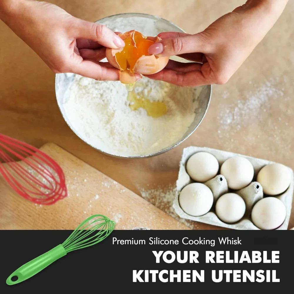 Silicone Manual Egg Whisk Beater For Baking 3