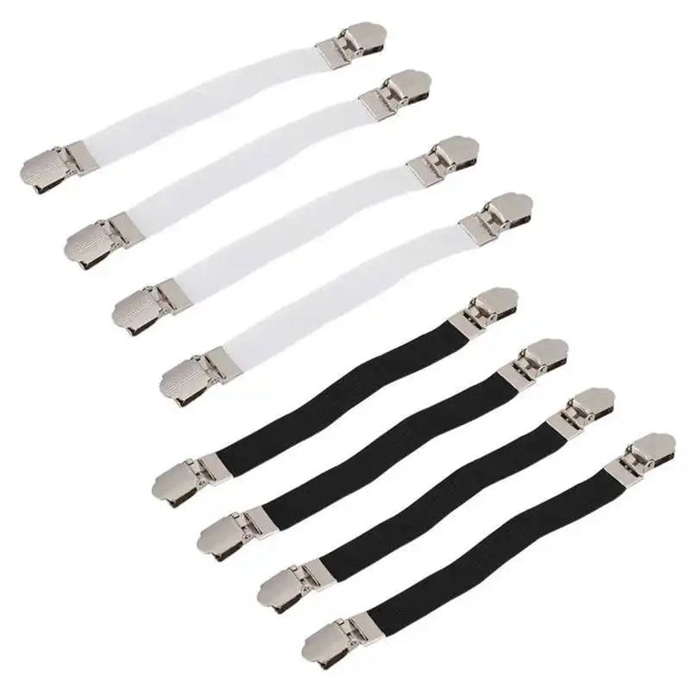 Elastic Bed Sheet Grippers Double Head Clips Set Of 4 0