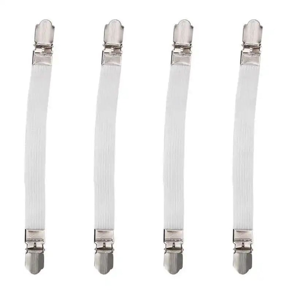 Elastic Bed Sheet Grippers Double Head Clips Set Of 4 10