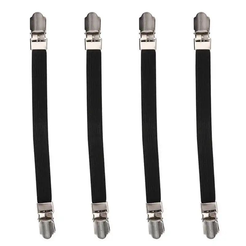 Elastic Bed Sheet Grippers Double Head Clips Set Of 4 9