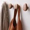 Scandinavian Wooden Wall Hook Pebble Style Coat Hanger 1