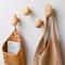 Scandinavian Wooden Wall Hook Pebble Style Coat Hanger 3