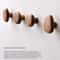 Scandinavian Wooden Wall Hook Pebble Style Coat Hanger 6