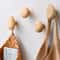 Scandinavian Wooden Wall Hook Pebble Style Coat Hanger 12