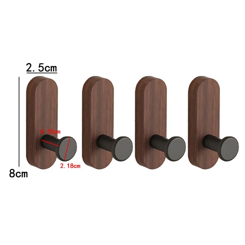 Scandinavian Wooden Wall Hook Pebble Style Coat Hanger 14