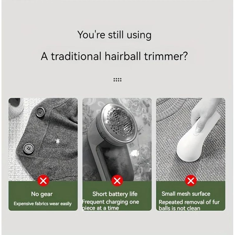 Electric Lint Remover USB Rechargeable Fabric Shaver 5