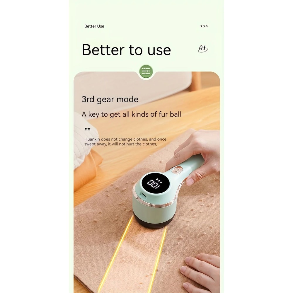 Electric Lint Remover USB Rechargeable Fabric Shaver 7