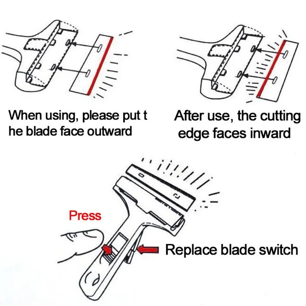 Multi Purpose Water Wiper Glass Scraper Cleaning Tool 6