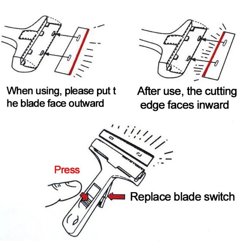 Multi Purpose Water Wiper Glass Scraper Cleaning Tool 6