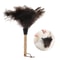 Feather Duster With Wooden Handle Anti Static Dust Cleaner 0