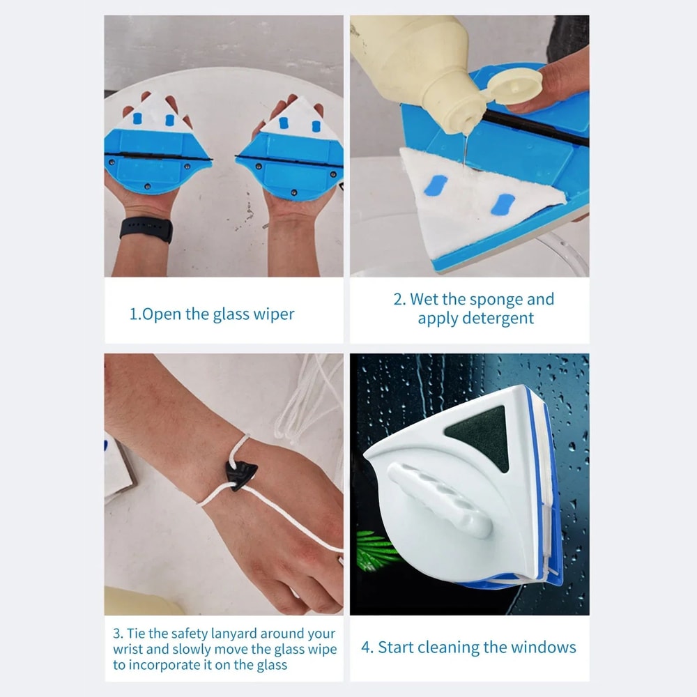 Magnetic Window Cleaner Double Side Glass Cleaning Tool 8