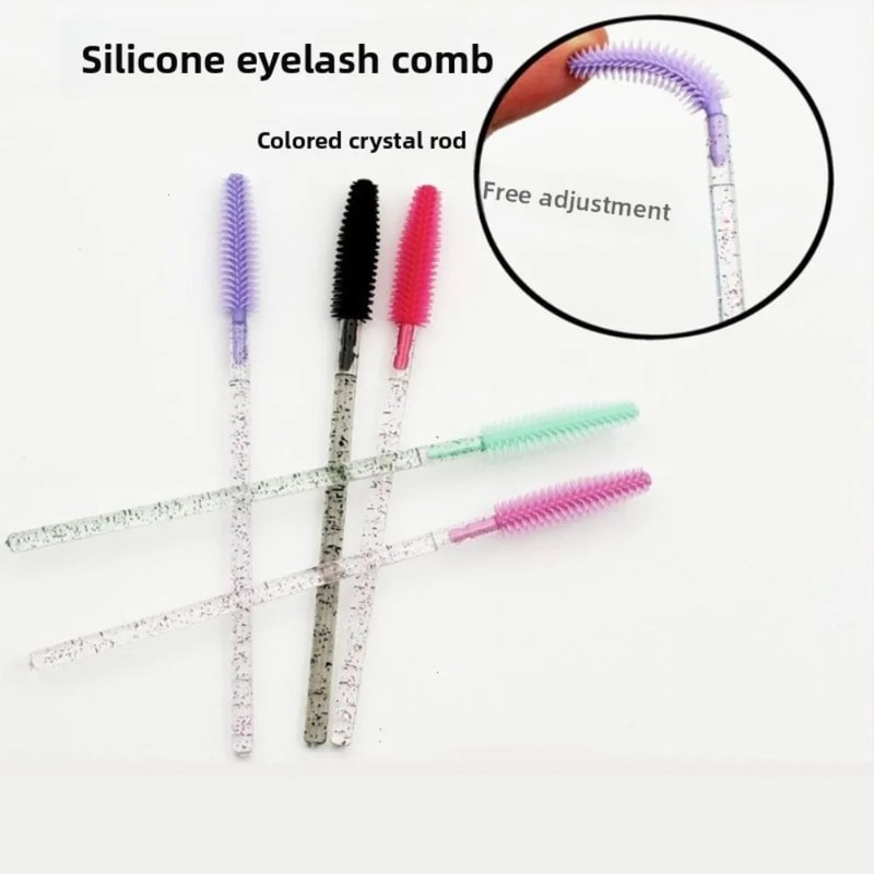 Crystal Eyelash Brush Spoolie Set Disposable Makeup Tool 1