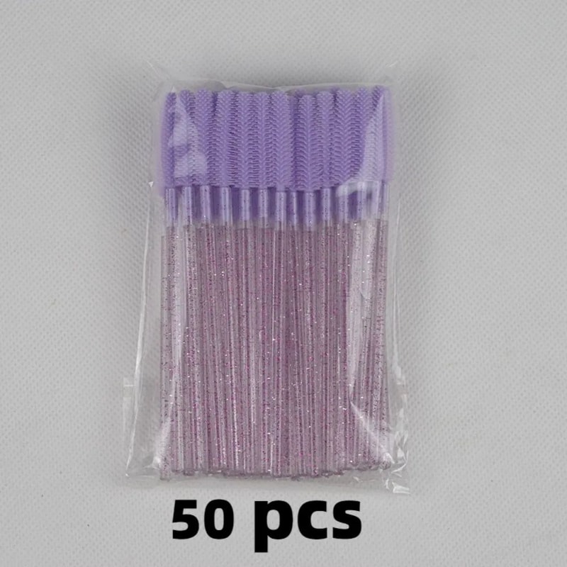 Crystal Eyelash Brush Spoolie Set Disposable Makeup Tool 12