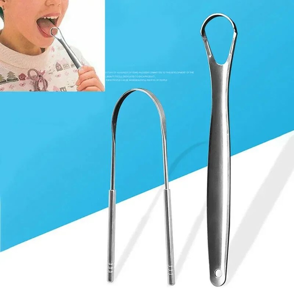 Stainless Steel Tongue Scraper Oral Cleaner Tool 5